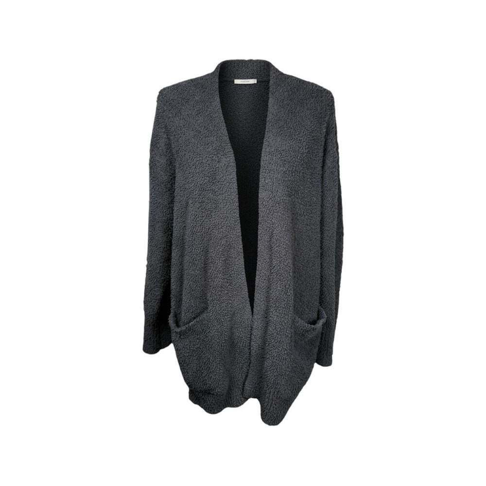 Barefoot Dreams CozyChic Gray Cardigan Sweater S/M Open Front Cozy Fall Lounge‎